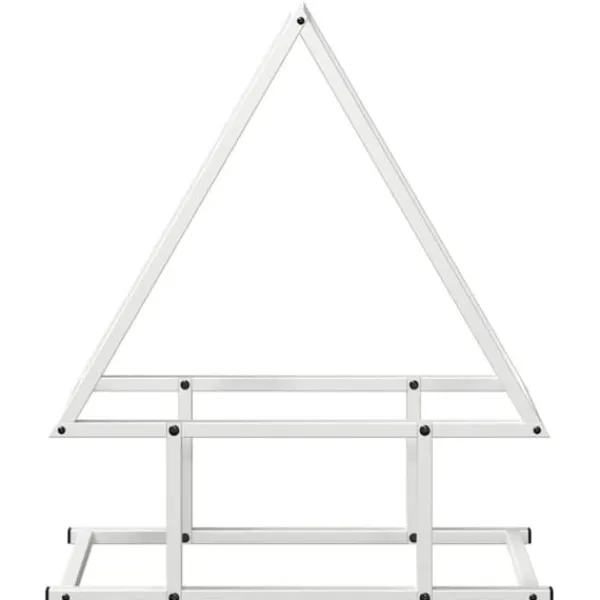 Tilbehør Til Brændeovne & Pejse^Brændestativ i koldvalset stål - Hold brændet organiseret | Størrelse: 50x25x60 cm | Farve: Hvid