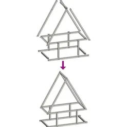 Tilbehør Til Brændeovne & Pejse^Brændestativ i koldvalset stål - Hold brændet organiseret | Størrelse: 50x25x60 cm | Farve: Hvid