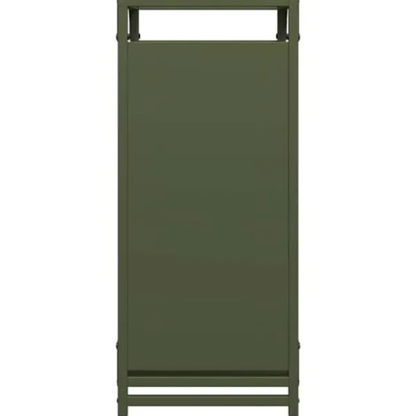 Tilbehør Til Brændeovne & Pejse^Brændestativ i koldvalset stål - Robust brændeholder | Størrelse: 44x28x65 cm | Farve: Olivengrøn