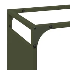 Tilbehør Til Brændeovne & Pejse^Brændestativ i koldvalset stål - Robust brændeholder | Størrelse: 44x28x65 cm | Farve: Olivengrøn