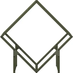 Tilbehør Til Brændeovne & Pejse^Brændestativ i koldvalset stål - Robust og stilfuld | Størrelse: 60x25x60 cm | Farve: Olivengrøn