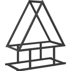 Tilbehør Til Brændeovne & Pejse^Brændestativ i koldvalset stål - Robust brændeholder | Størrelse: 50x25x60 cm | Farve: Sort