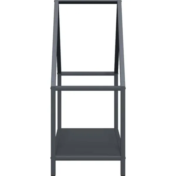 Best Brændestativ i koldvalset stål - Robust og stilfuldt | Størrelse: 60x25x60 cm | Farve: Antracitgrå Tilbehør Til Brændeovne & Pejse