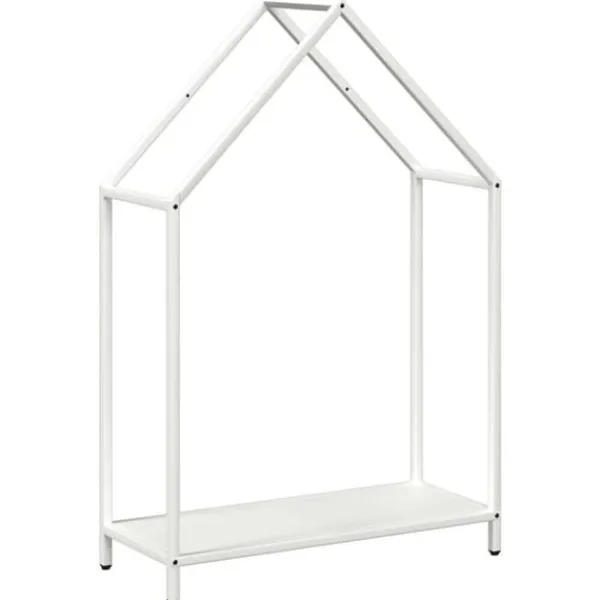 Tilbehør Til Brændeovne & Pejse^Brændestativ i koldvalset stål - Robust brændeholder | Størrelse: 60x25x90 cm | Farve: Hvid