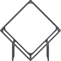 Hot Brændestativ i koldvalset stål - Robust brændeholder | Størrelse: 80x25x80 cm | Farve: Antracitgrå Tilbehør Til Brændeovne & Pejse