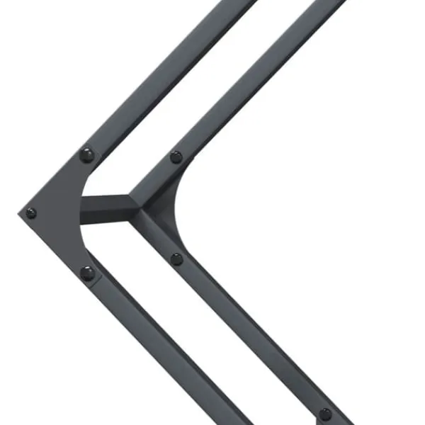Hot Brændestativ i koldvalset stål - Robust brændeholder | Størrelse: 80x25x80 cm | Farve: Antracitgrå Tilbehør Til Brændeovne & Pejse