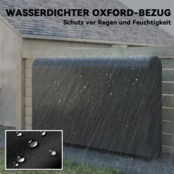 Best Brændestativ i metal 199 × 30 × 121 cm – 0,6 m³ med vandtæt betræk, op til 300 kg Tilbehør Til Brændeovne & Pejse