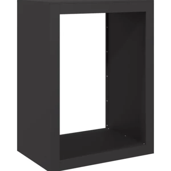 Sale Brændestativ i stål - Pæn opbevaring af brænde | Størrelse: 60x40x80 cm | Farve: Sort Tilbehør Til Brændeovne & Pejse
