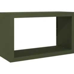 Tilbehør Til Brændeovne & Pejse^Brændestativ i stål - Slidstærk opbevaring til brænde | Størrelse: 100x40x60 cm | Farve: Grøn