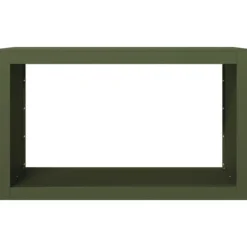 Tilbehør Til Brændeovne & Pejse^Brændestativ i stål - Slidstærk opbevaring til brænde | Størrelse: 100x40x60 cm | Farve: Grøn