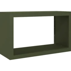 Tilbehør Til Brændeovne & Pejse^Brændestativ i stål - Slidstærk opbevaring til brænde | Størrelse: 100x40x60 cm | Farve: Grøn
