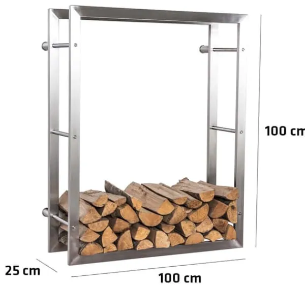 Clearance Brændestativ Keri Wall 25x100x100 cm 25 x 100 x 100 cm Tilbehør Til Brændeovne & Pejse