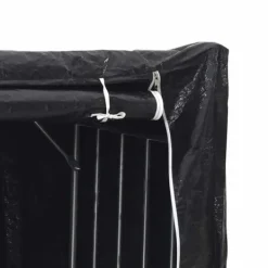 Brændestativ med regnslag - Galvaniseret stål | Størrelse: 100,5x40,5x110,5 cm Tilbehør Til Brændeovne & Pejse