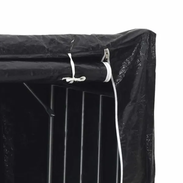 Brændestativ med regnslag - Galvaniseret stål | Størrelse: 100,5x40,5x110,5 cm Tilbehør Til Brændeovne & Pejse