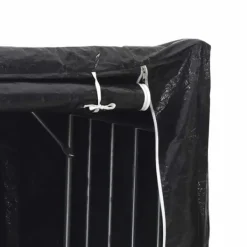Tilbehør Til Brændeovne & Pejse^Brændestativ med regnslag - Galvaniseret stål | Størrelse: 100x40x200 cm