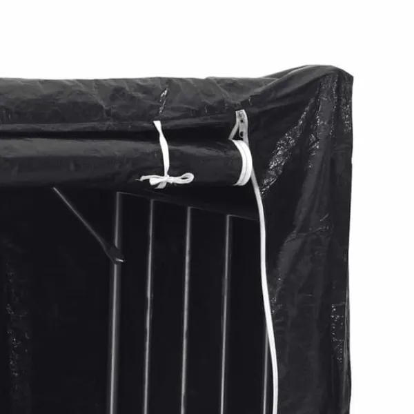 Clearance Brændestativ med regnslag i galvaniseret stål | Størrelse: 101x61x110,5 cm Tilbehør Til Brændeovne & Pejse