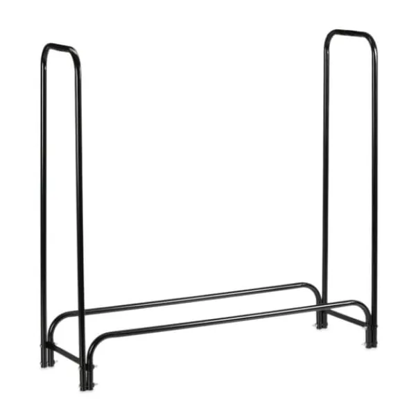 Brændestativ, Metal, 122x245x40 cm, Sort Tilbehør Til Brændeovne & Pejse
