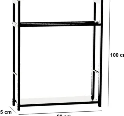 Outlet Brændestativ Sne 100x80x25 25 x 80 x 100 cm 1 Tilbehør Til Brændeovne & Pejse