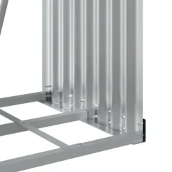 Best Brændestativ til brændeopbevaring - Galvaniseret stål | Størrelse: 40x45x170 cm | Farve: Sølv Tilbehør Til Brændeovne & Pejse