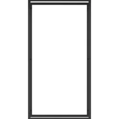 Tilbehør Til Brændeovne & Pejse^Brændestativ 80x28x154 cm stål matsort - Brændestativ - Brændestativer - Home & Living