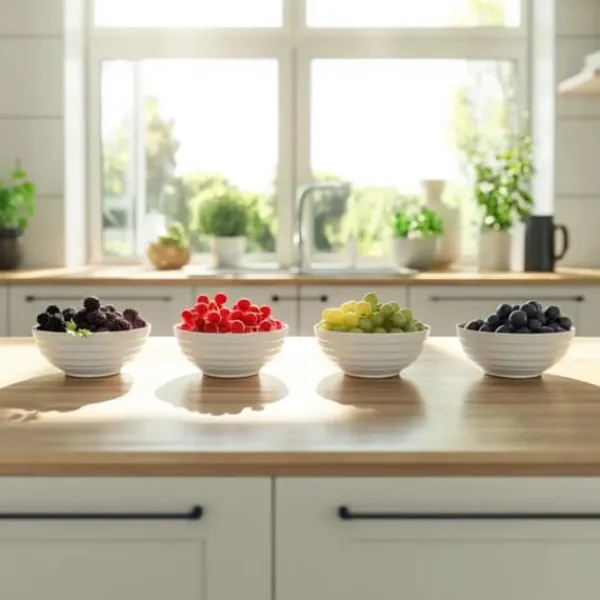Online Bærplanter - Sæt med 4 - Rubus, rubrum, Uva, Fructosus - Højde 25-40cm - ⌀9cm Buskads