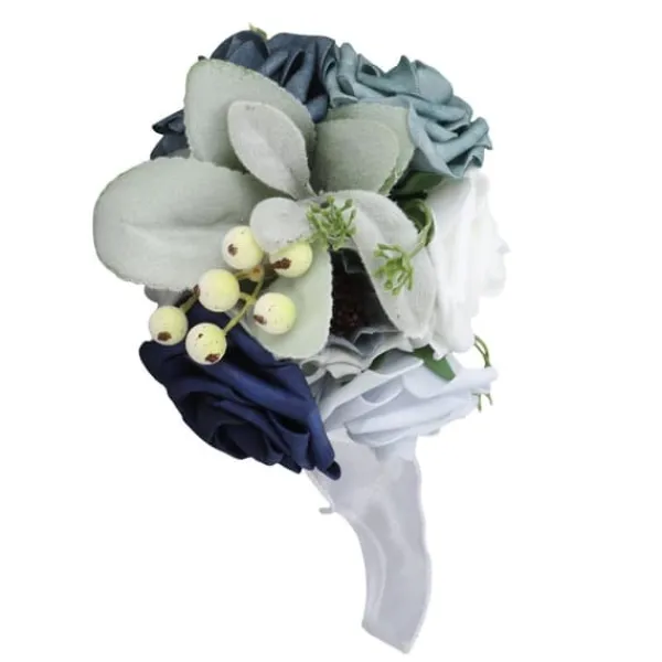 Blomster^Brudebuket i levende farver med blomster Romantisk Håndlavet Elegant Med Blomster Til Fester Kontorer Butikker Haver Brudepigestil 25x14cm/9,84x5,51i | CDON