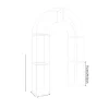 Online Bryllupsbue, Fritstående Design, Elegant Metalstruktur,2.3X1.5m, Mælkehvid Buer, Spalier, Lysthuse Uden Tag