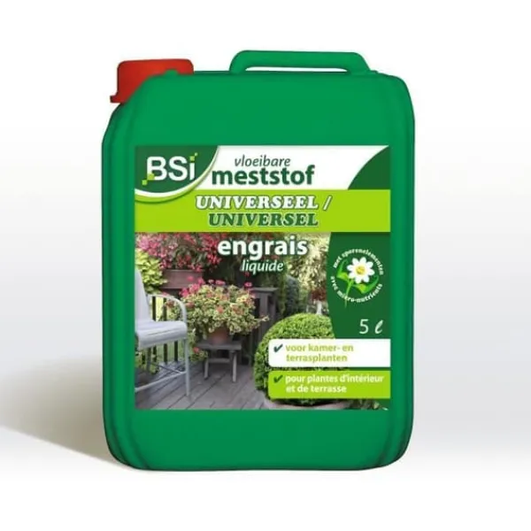 Outlet BSI - Universalgödsel - För inomhus- och utomhusväxter - Med spårelement - Hälsa och blomning - 5L - UAB Gødningsmidler