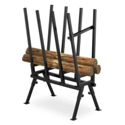 Online Bukbukke, 112x77,5x50 cm, Sort Tilbehør Til Brændeovne & Pejse