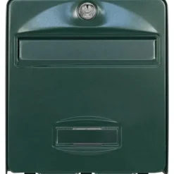 Postkasser & Brevindkast^BURG WACHTER BALTHAZAR MINI postkasse med 1 dør - vægmonteret - galvaniseret stål - fuld åbning - grøn - fremstillet i Frankrig