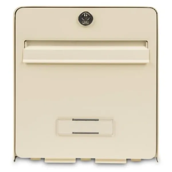 Postkasser & Brevindkast^BURG WACHTER Favor galvaniseret stålpostkasse - 2 døre - lys beige