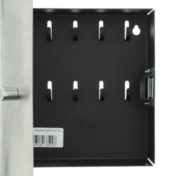 Sale BURG-WÄCHTER QUAD 6204/10 Ni nøgleskab - Magnetisk lukning og dør i rustfrit stål Postkasser & Brevindkast