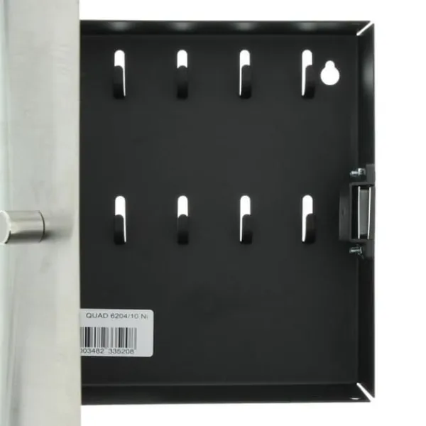 BURG-WÄCHTER QUAD 6204/10 Ni nøgleskab - Magnetisk lås og dør i rustfrit stål Postkasser & Brevindkast