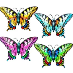 Online Butterfly Vægskilt Have Ornament 18,5x0,3x12cm - Grøn Havedekorationer