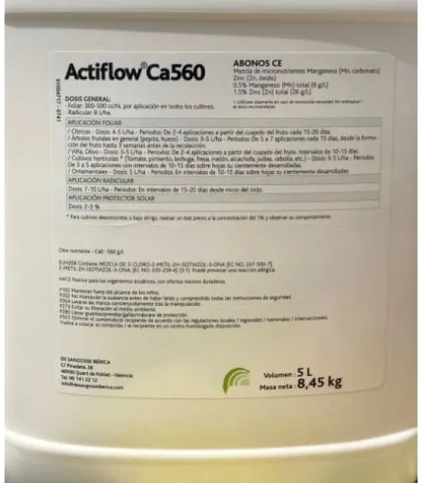 New Calciumkoncentrat, 5 liter, dobbeltvirkende formel, blad- og rodapplikation, ernæringsmæssig støtte, solbeskyttelse Gødningsmidler