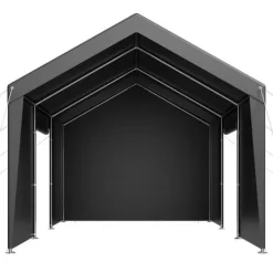 Skure, Garager & Carports^Carport Overdækning 3,5x6,5 m, Kraftig Overdækning, Sidevægge, Grå Farve