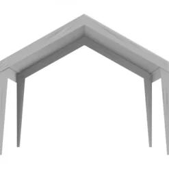 Carport udskiftningsoverdækning, 610x364x95 cm, grå, vandtæt Telte & Lysthuse