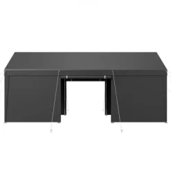 Skure, Garager & Carports^Carport, 365x609x302 cm, Grå, Stålramme