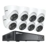 Sikkerhedsmonitorer & Videokameraer^CCTV Sikkerhedssystem, 5MP Ultra HD, 8 Kanal,1T, 8Pcs Kamera sæt