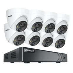 Sikkerhedsmonitorer & Videokameraer^CCTV Sikkerhedssystem, 5MP Ultra HD, 8 Kanal,1T, 8Pcs Kamera sæt