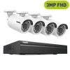 Sikkerhedsmonitorer & Videokameraer^CCTV Sikkerhedssystem, 3MP Opløsning, Nem PoE Opsætning,4stk 0TB