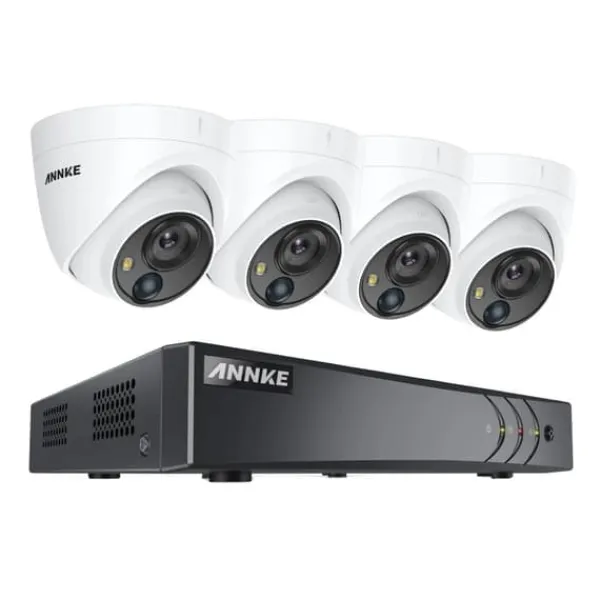 Clearance CCTV Sikkerhedssystem, 5MP Ultra HD, 8 Kanal,1T, 4Pcs kamera sæt Sikkerhedsmonitorer & Videokameraer