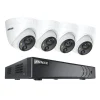 Sikkerhedsmonitorer & Videokameraer^CCTV Sikkerhedssystem, 5MP Ultra HD, 8 Kanal,2T, 4Pcs kamera sæt