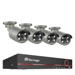 Clearance CCTV Sikkerhedssystem, 4MP HD Opløsning, To-vejs Lyd, , 8CH NVR 4 Cameras, 3T(户外运动) Sikkerhedsmonitorer & Videokameraer
