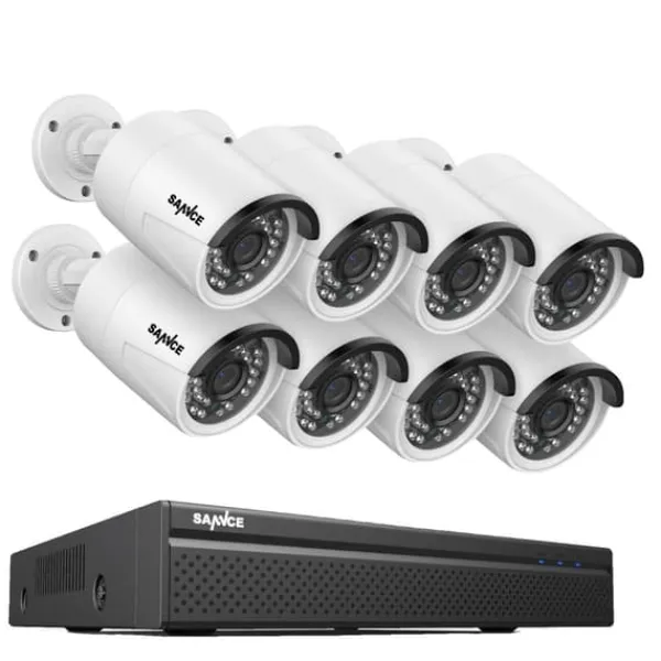 Sale CCTV Sikkerhedssystem, 5MP/3MP Opløsning, IP66 Vandtæt, 8PCS 5MP, Ingen Sikkerhedsmonitorer & Videokameraer