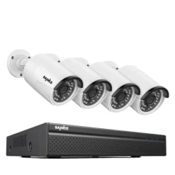Online CCTV Sikkerhedssystem, 5MP/3MP Opløsning, IP66 Vandtæt, 4PCS 3MP, Ingen Sikkerhedsmonitorer & Videokameraer