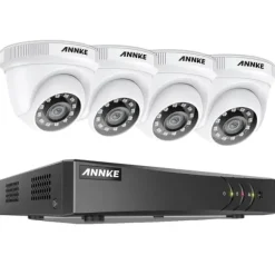 Hot CCTV-system, 5MP opløsning, nattevisions teknologi,4T, Hvid Sikkerhedsmonitorer & Videokameraer