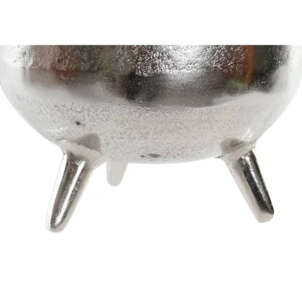 Hot Centerpiece Home ESPRIT Silver Aluminium 21 x 21 x 25 cm Krukker & Plantebeholdere