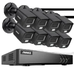 Sikkerhedsmonitorer & Videokameraer^8CH DVR CCTV Sikkerhedssystem, 5MP Ultra HD Opløsning, Infrarød Nattesyn,Ingen, 3K CMOS Kamera-c