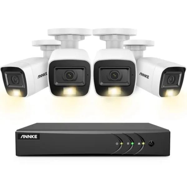 Sikkerhedsmonitorer & Videokameraer^8CH DVR CCTV Sikkerhedssystem, 5MP Ultra HD Opløsning, Infrarød Nattesyn,2T, 3K CMOS Kamera-b